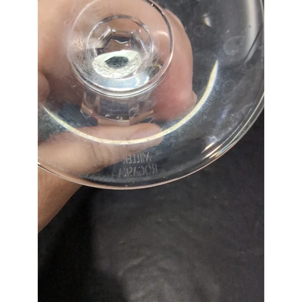 Miller Roganka Alfresco Blue Water Goblet,‎ Lead Crystal Glassware, Hand Blown